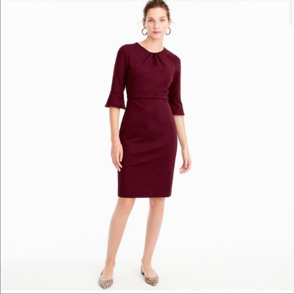 J.Crew Burgundy Dress, Size 8